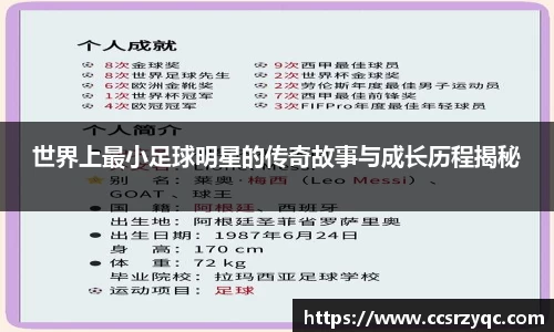 世界上最小足球明星的传奇故事与成长历程揭秘